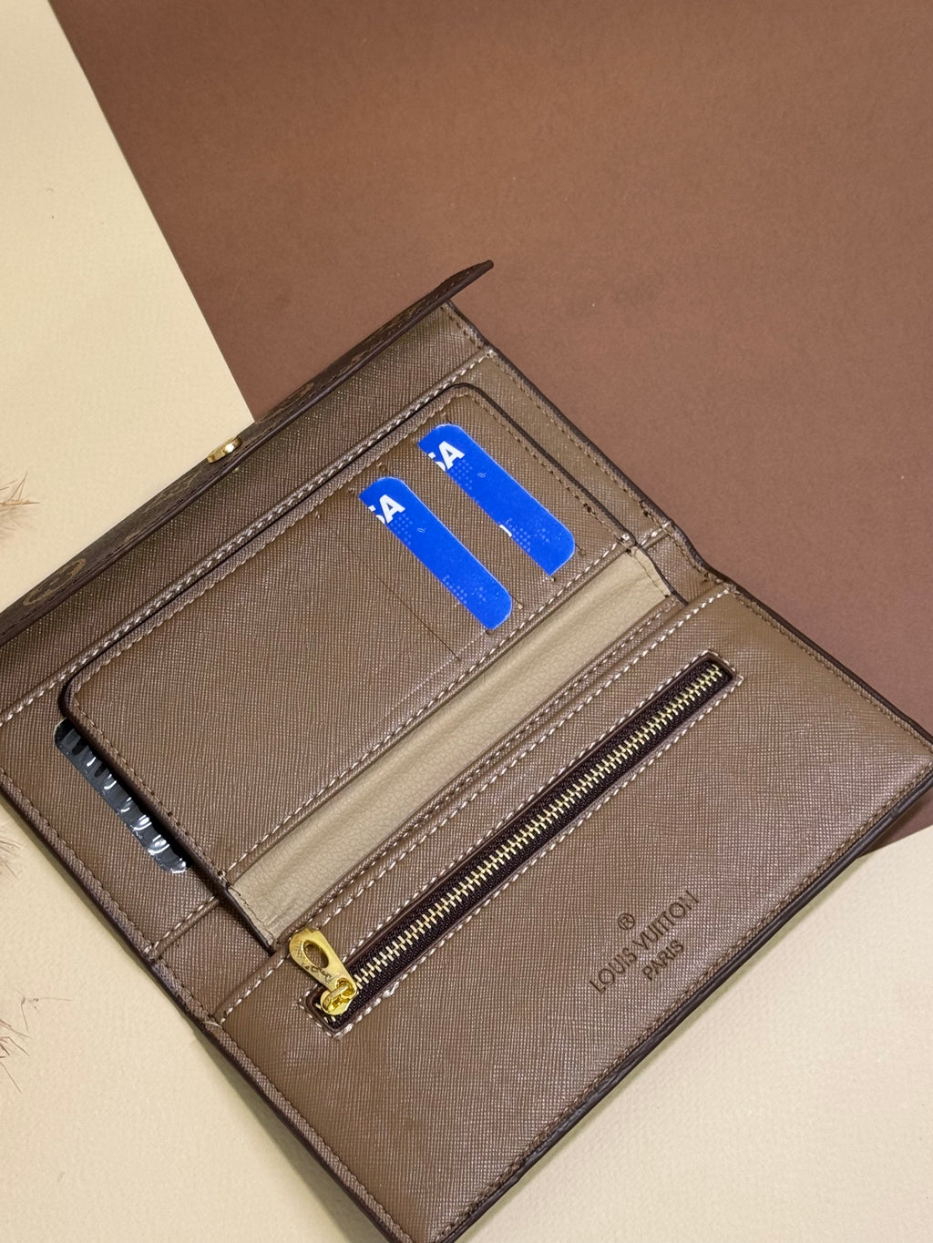 Brown LV long wallet