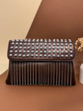 Brown studded Fringe Bag