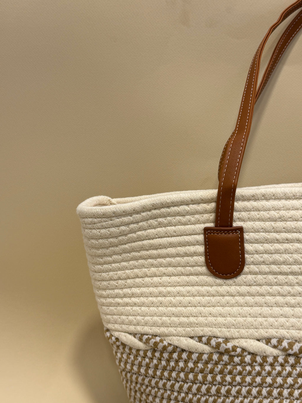 Leather mix sea bag