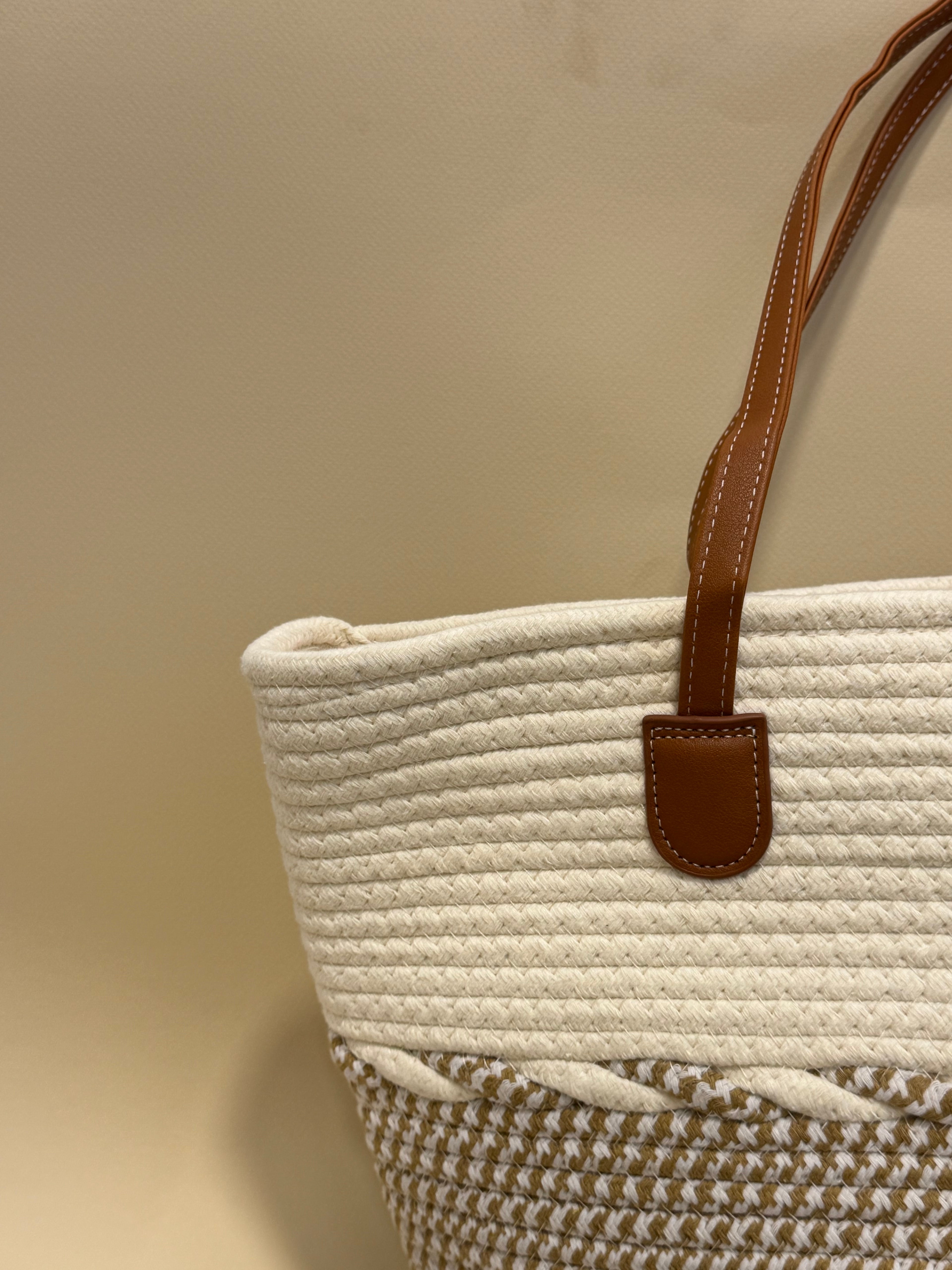 Leather mix sea bag