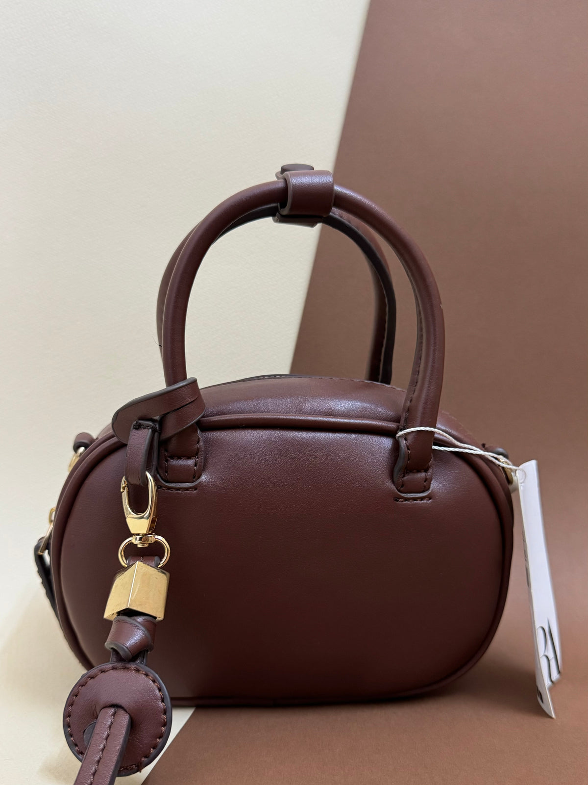 Brown-mini zara bag