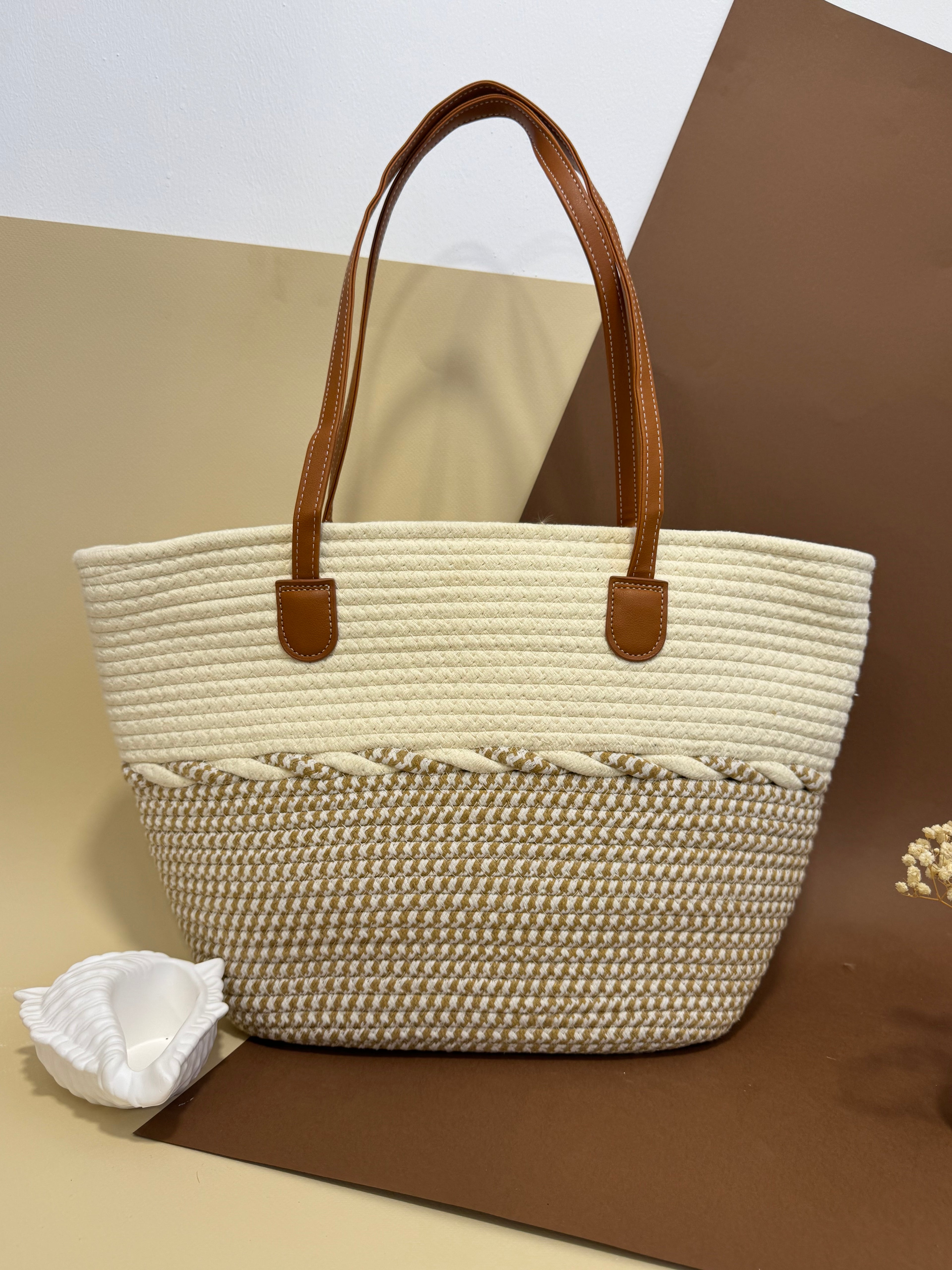Leather mix sea bag