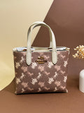 Mocha & off white coach bag