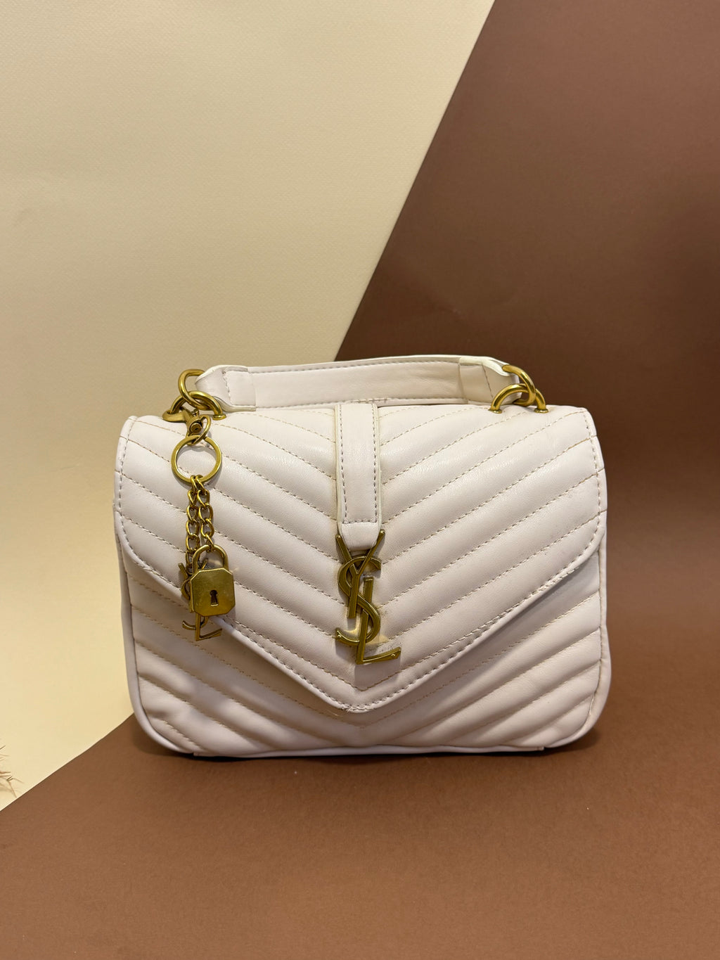 Cream YSL bag