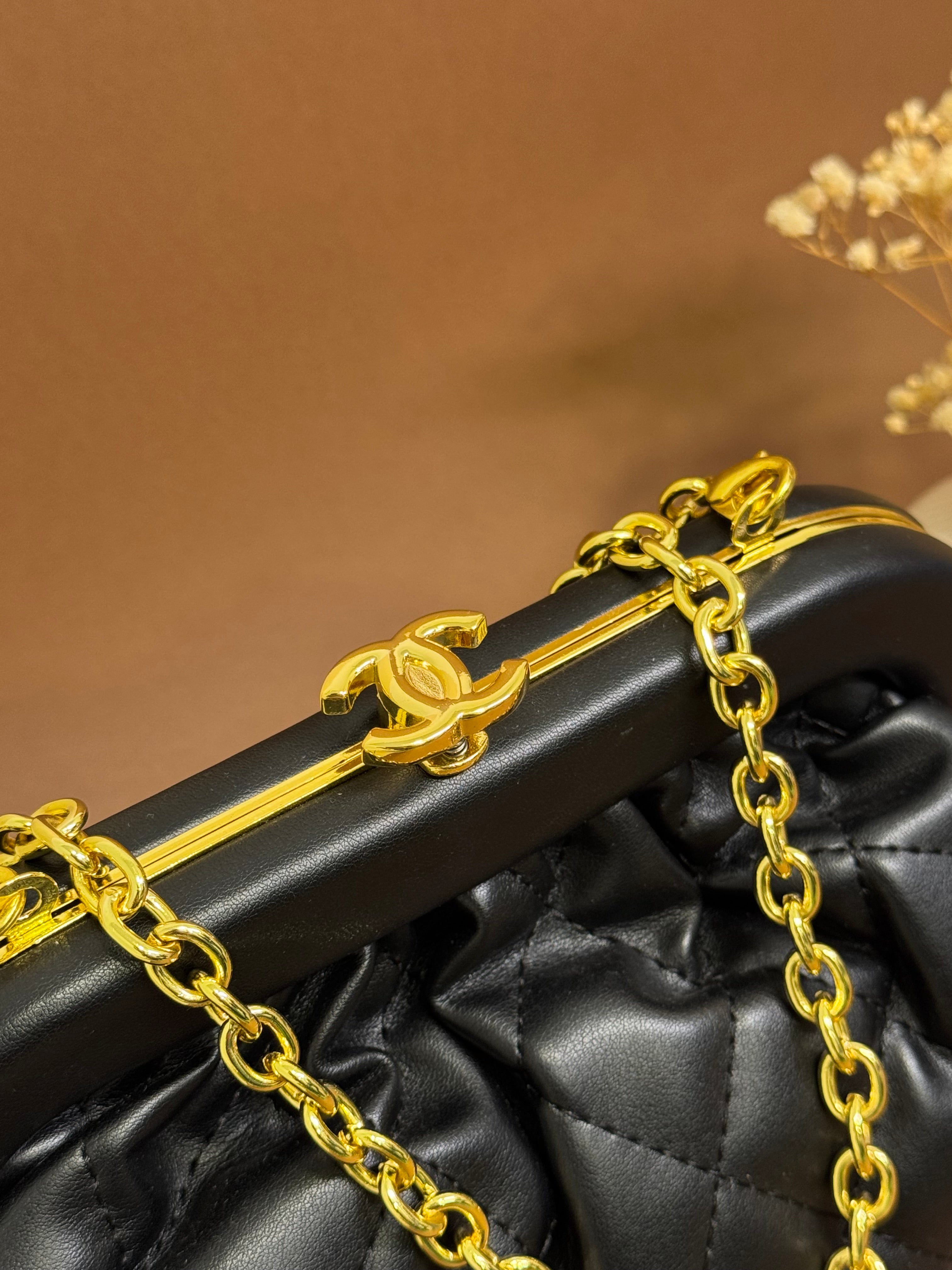 Black channel bag