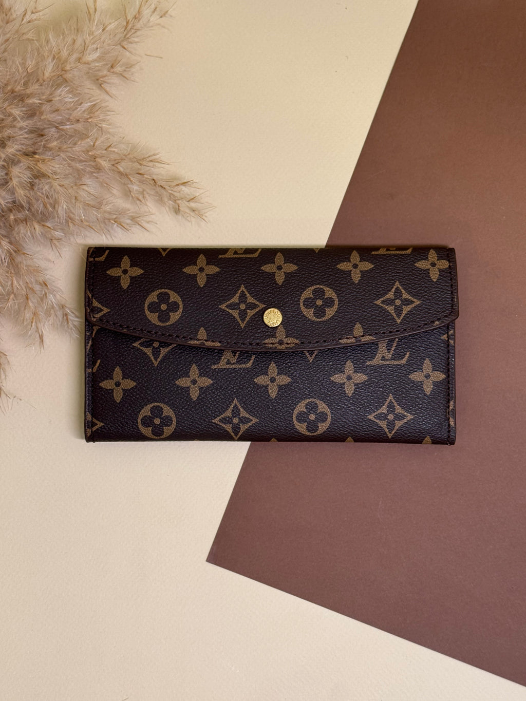 Brown LV long wallet