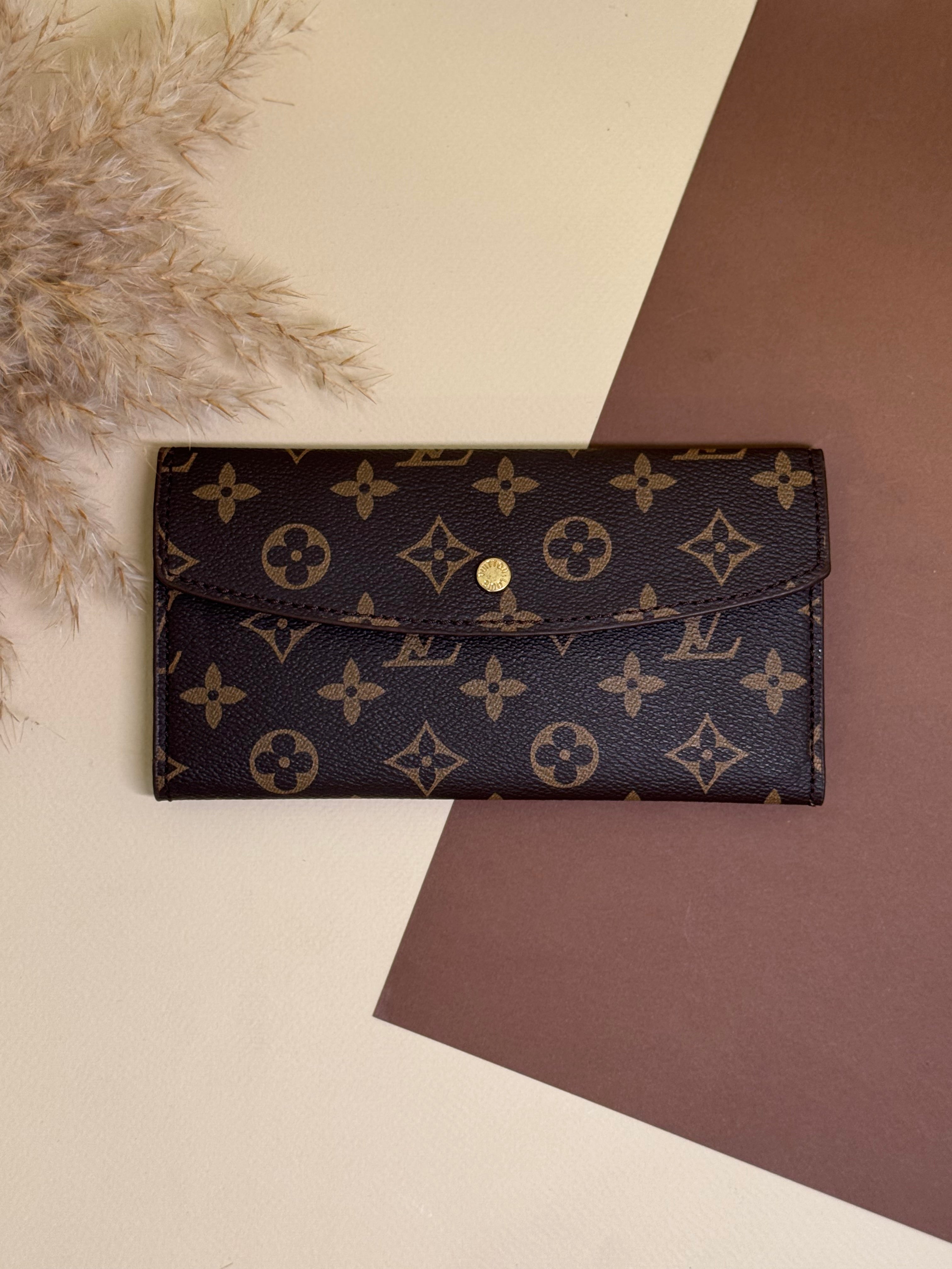 Brown LV long wallet