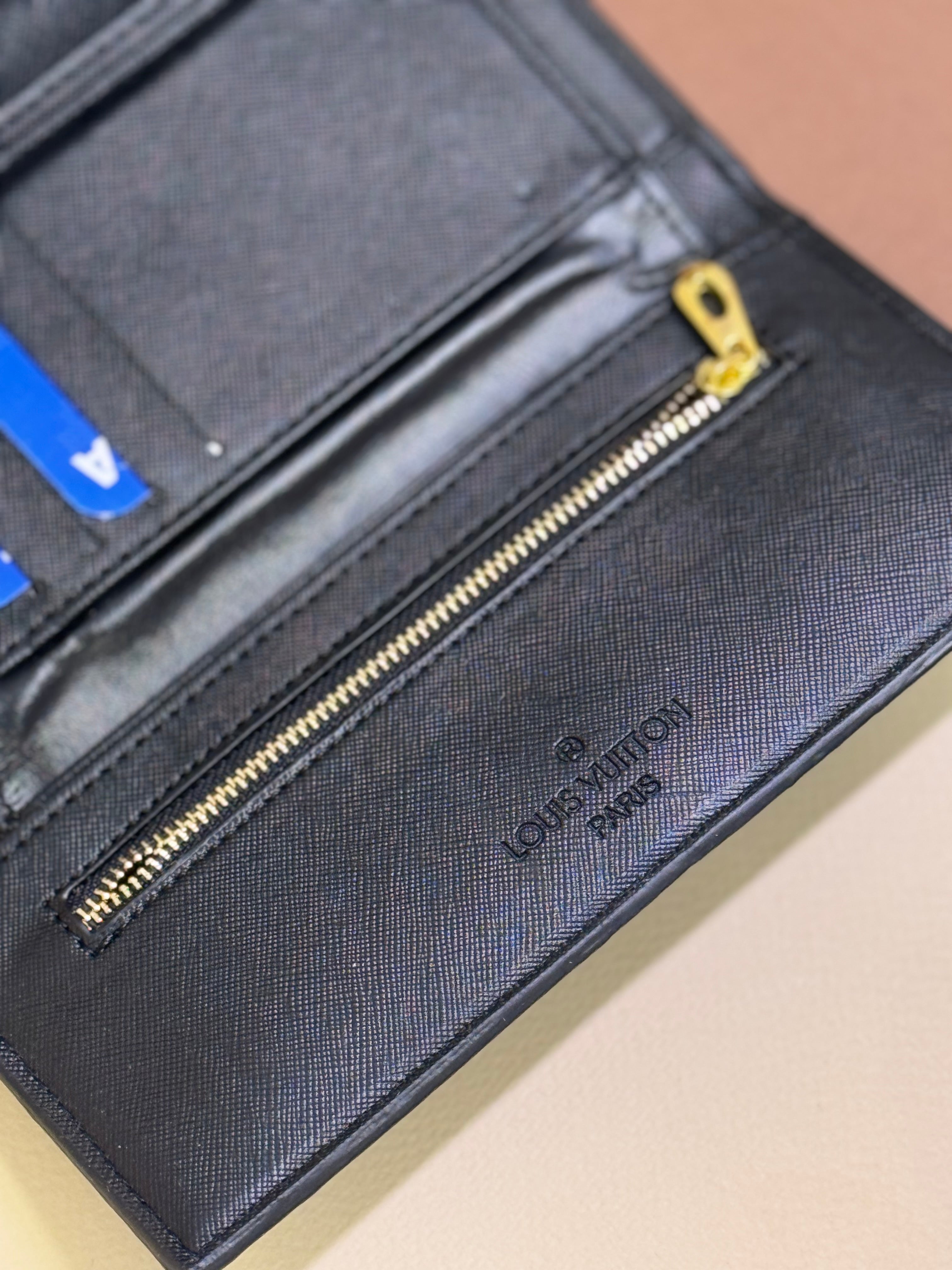 Black LV Monogram long wallet