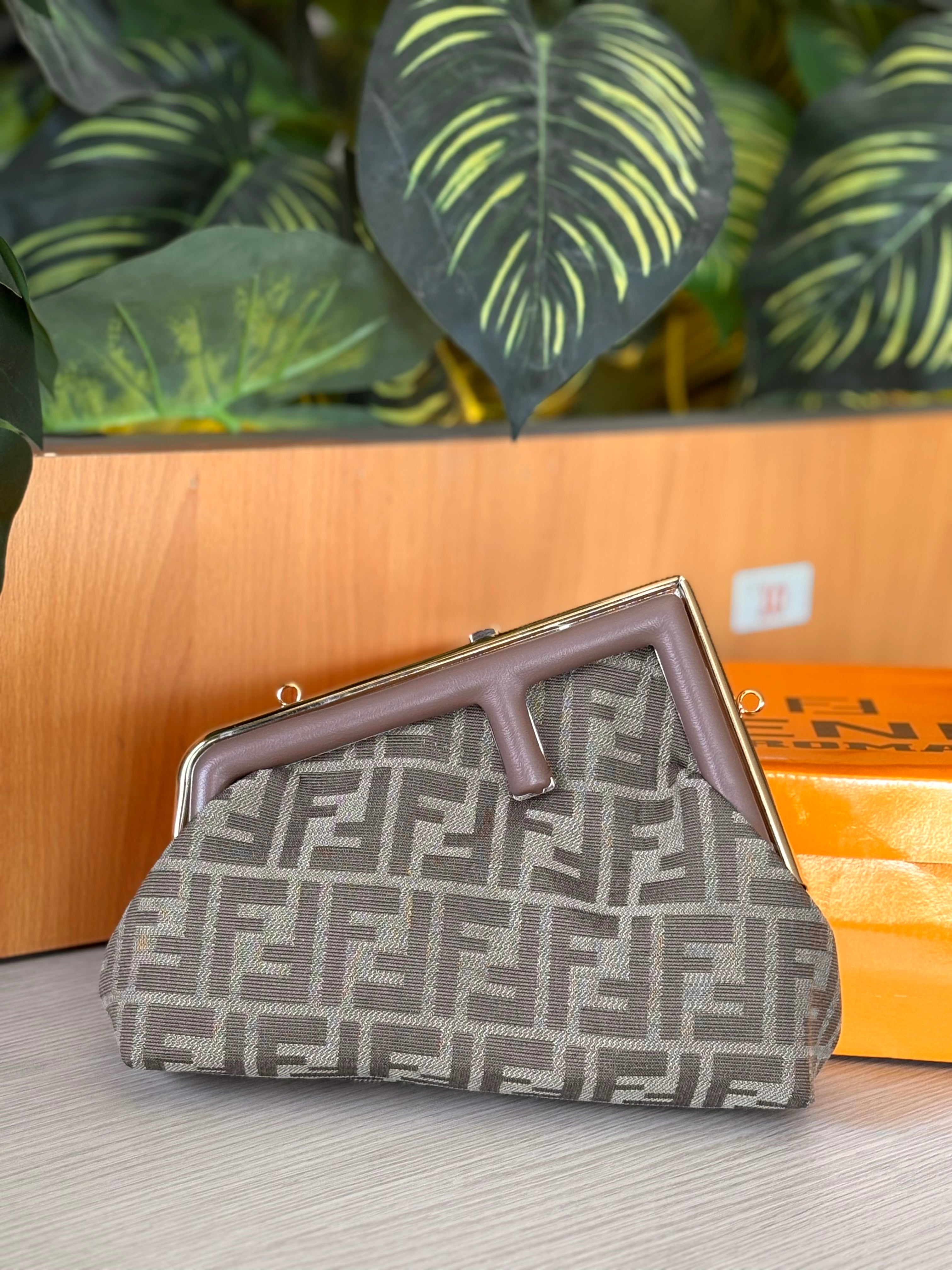 Brown fendi high copy bag