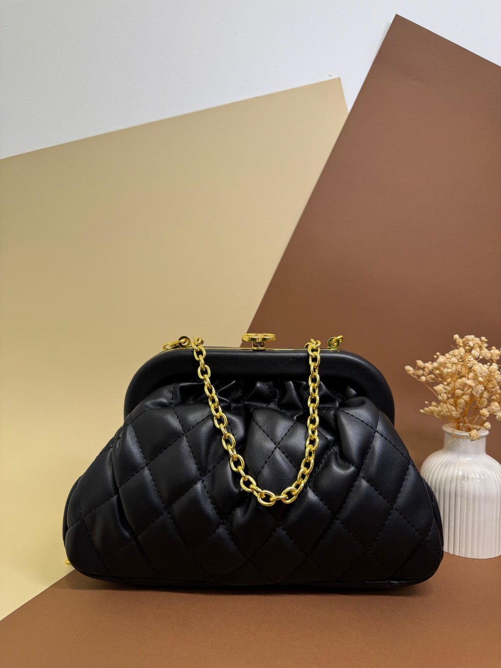 Black channel bag