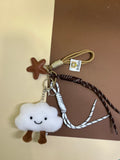Fluffy cloud bag charm