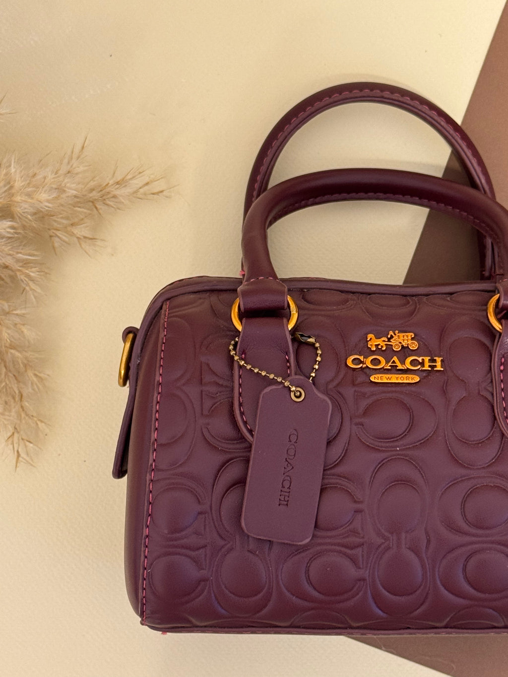 Burgandy coach bag
