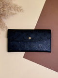 Black LV Monogram long wallet