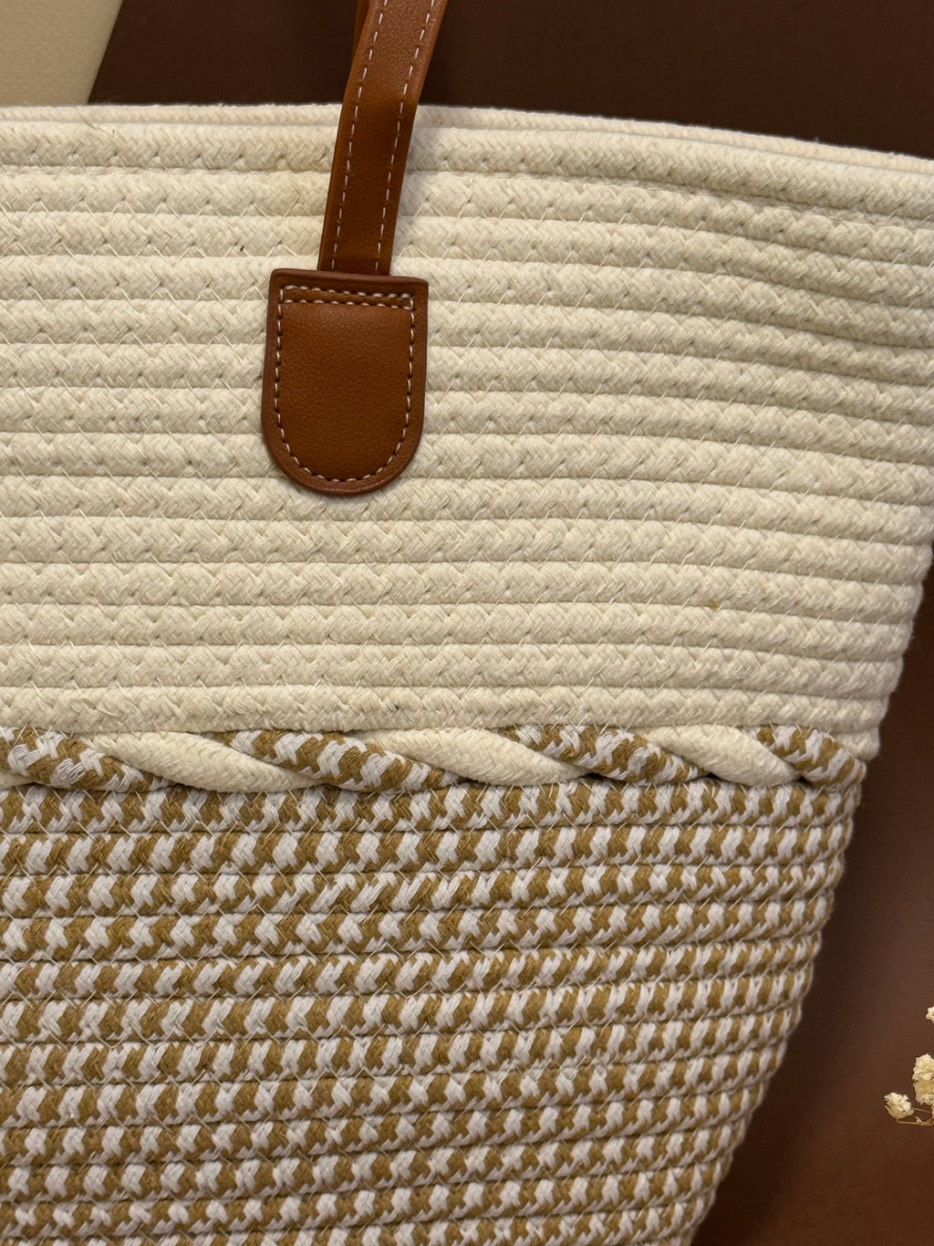 Leather mix sea bag