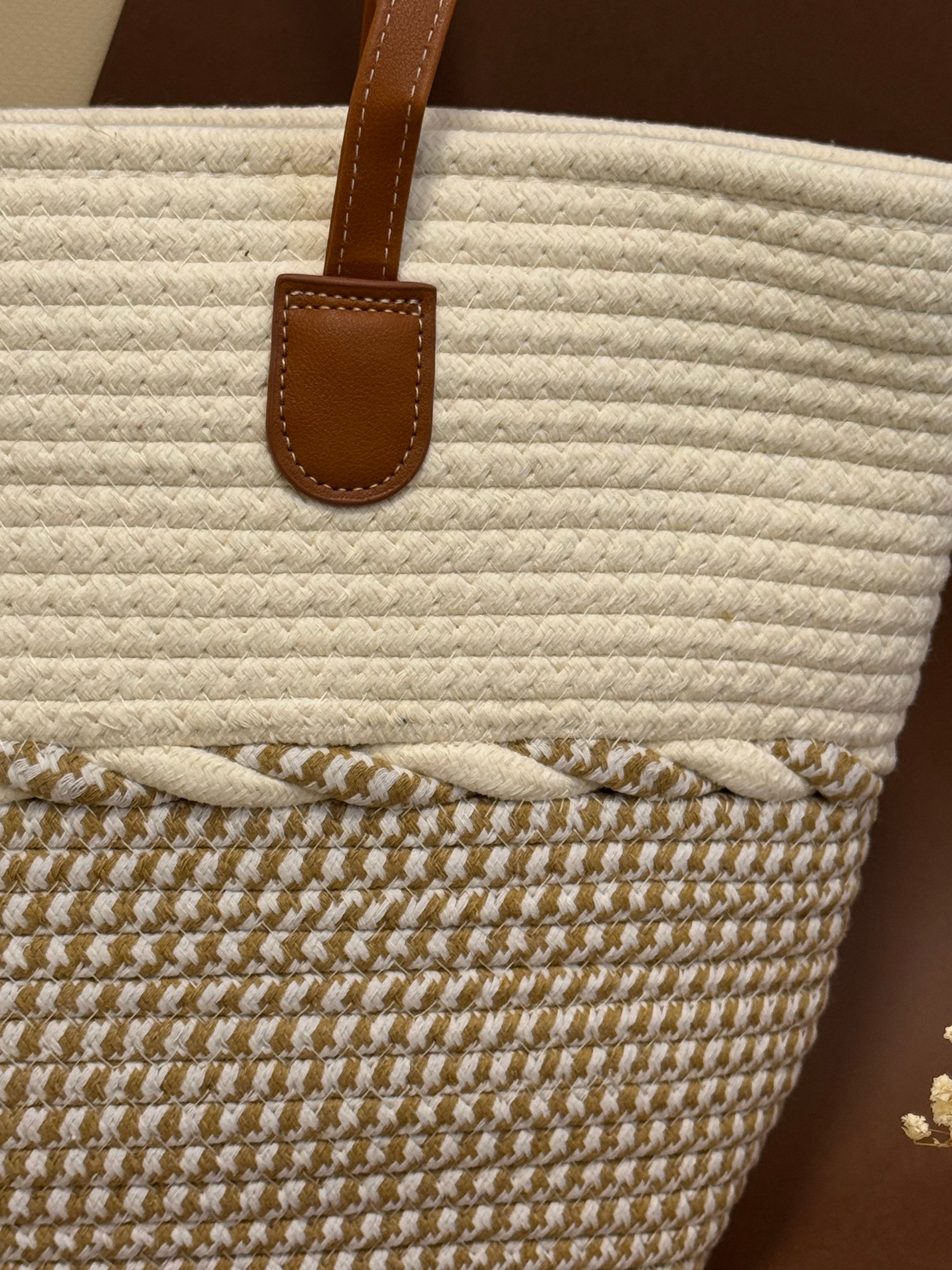 Leather mix sea bag